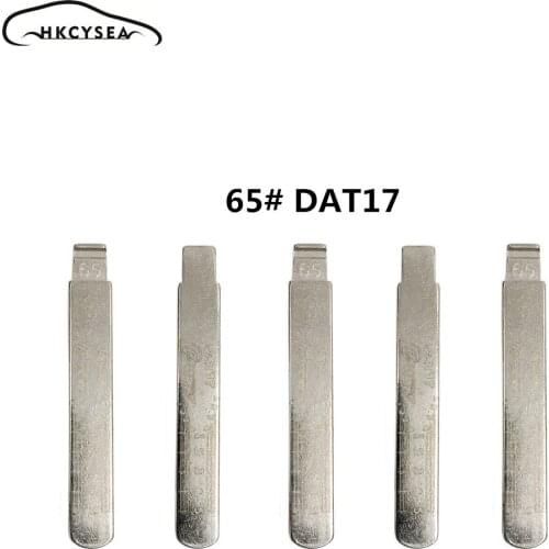 HKCYSEA Engraved Line Blank Scale Uncut KD Key Blade 65# DAT17 for Subaru for Lishi 2 in 1 Tool