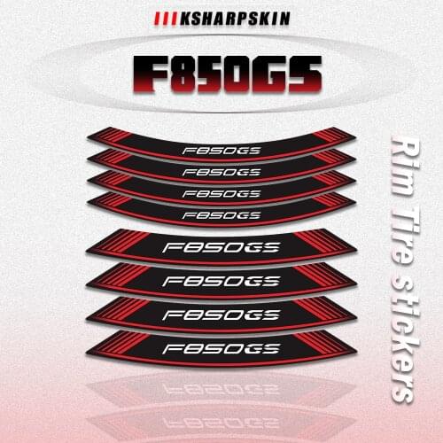 New sale 8X Motorcycle Tire Creative stickers Inner decorative decals Rim wheel foil sticker for BMW F800GS f800 gs