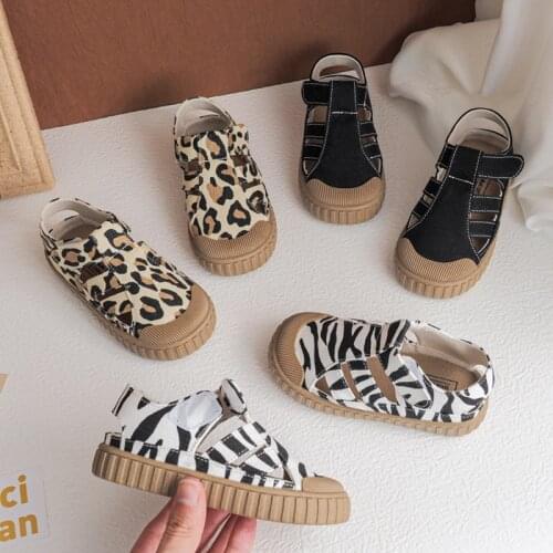 New Arrival Childrens Board Shoes for 2021 Summer Hook and Loop Fasterens Printing Patterns Casual Shoes Boys and Girls Shoes