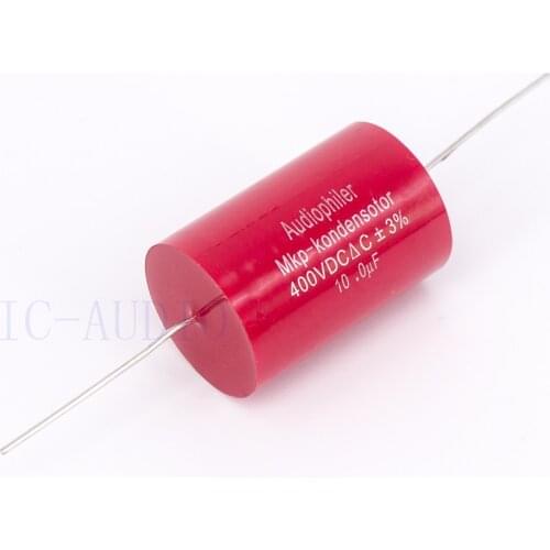 Wholesale 100PCS Audiophiler Mkp Capacitor 10uf 400V DC 3% HIFI Electrodeless Capacitor Audio Capacitor Frequency Dividing 10uf