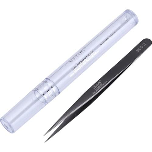 High Precision VETUS Tweezers Pincet Stainless Steel VETUS MCS-12 Series Tweezers Electronic Repair Tools