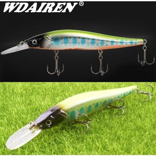 1Pcs High Quality Suspend Minnow Hard Fishing Lure 135mm 15.5g Wobblers with 3 Sharp Treble Hooks Hard Baits Fishing Lure