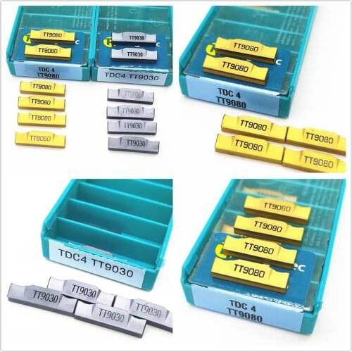 Sale 10PCS TDC4 TT9030 TT9080 Cutting Lathe CNC Tools Turning Tools Grooving Carbide Inserts Lathe Cutter