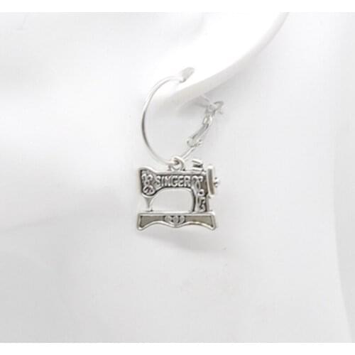 Earrings Trendy 2020 New Style Fashion Female Earring Sewing Machine Scissors, Metal Earrings Fashion Round Earrings