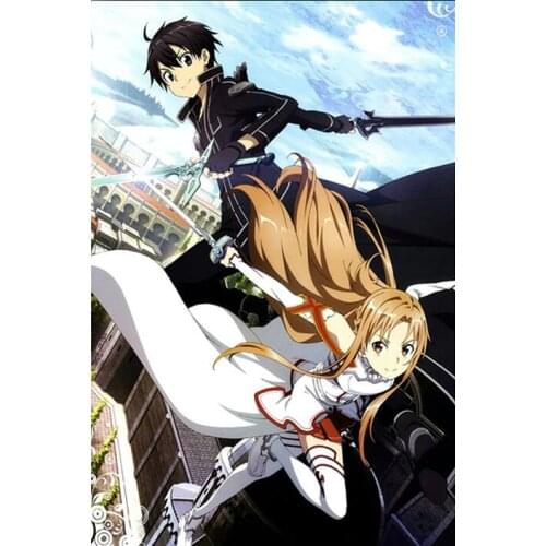 Sao Anime manga Art print Silk poster Home Wall Decor