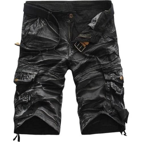 Summer Cargo Shorts Men Cool Camouflage Cotton Casual Mens Short Pants Brand Clothing Comfortable Camo Men Cargo Shorts No Belt