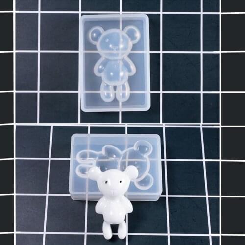 Mini bear silicone mold epoxy resin crafts accessories DIY chocolate mold bakeware kitchen accessories