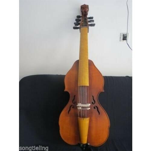 Baroque Style SONG master Carved 7x7 strings 25 1/2 " viola da gamba #11102