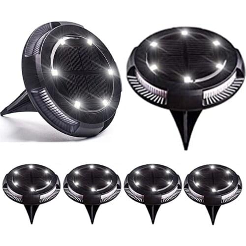 BEIAIDI 10 Led RGB Changeable Solar Path Ground Light Outdoor Garden Yard Pathway Solar Disk Lamp Solar Landscape Deck Light