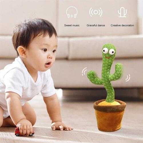 Cactus/Caterpillar/Sunflower/Duck Dancing Plush Toys Donkey Bunny Chicken Electronic Shake Dancing doll plush toy girls gifts