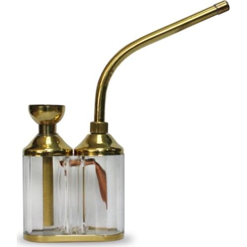 Funny Dual Purpose Bottle Water Pipe Portable Mini Hookah Shisha Tobacco Smoking Pipes Gift of Health Metal Tube Filter