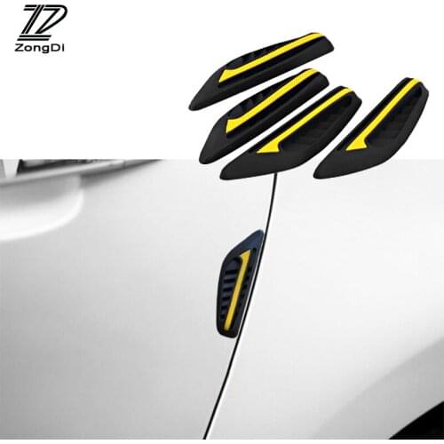 ZD 4Pcs Car door anti-collision stickers Anti-scratch For Mitsubishi lancer Lada granta vesta Kia rio ceed sportage Accessories
