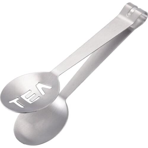 1pcs Stainless Steel Tea Bag Tongs Silver Tea Bag Squeezer Strainer Holder Grip Metal Spoon Home Kitchen Bar Tools