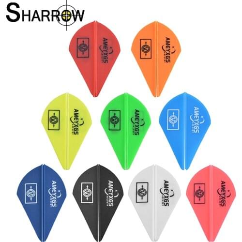 100pcs 2Inch Archery Arrow Rubber Feather Fletching Water Drop Shape Vanes DIY Shaft Accessories for Outdoor Shooting Hunting
