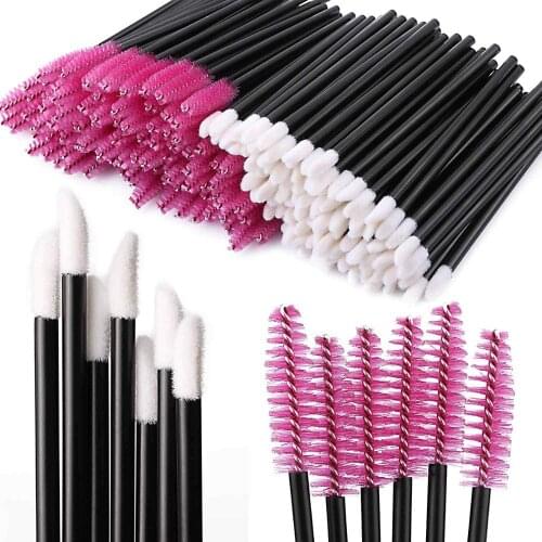 1000pcs Makeup Brush Disposable Applicators Eyelash Brushes Lip Brushes Mascara Wands Lipstick Stick Beauty Tools