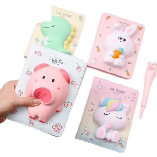 12.5*17cm Cartoon Notebook Rabbit Hand Account Diary Student Notebook Decompression Small Fresh School Office Stationery