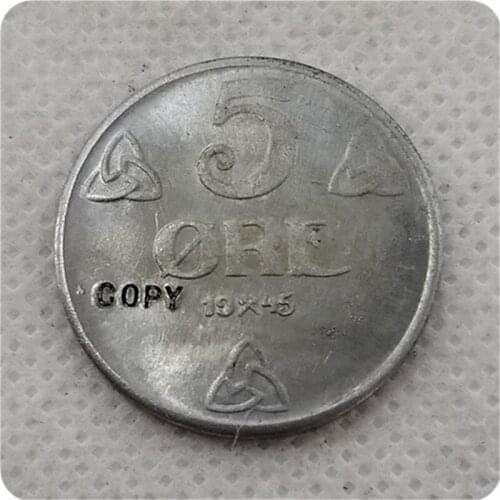 1945 Norway 5 Ore (Iron) KM#388 COPY