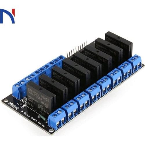 8 Channel Solid State Relay Module Board High Level Trigger SSR Input 5V DC Output 240V AC 2A for Ardui for arduino diy kit