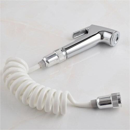 Bathroom Handheld Bidet Sprayer Washing Shower Nozzle kit Toilet Plastic Shattaf Sprayer Flush Gun +Telephone Line Type Hosepipe