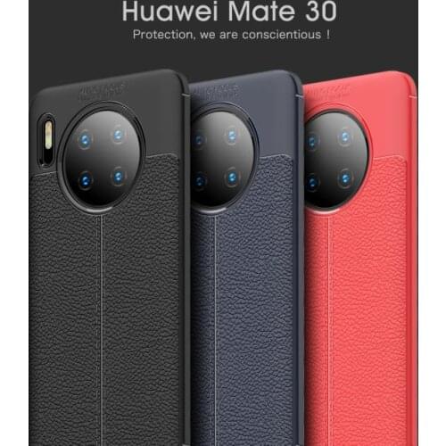 Huawei Mate 30 5G Case Matte Hybrid Armor Leather Soft Silicone TPU Cover For Huawei Mate 30 Pro 5g Mate30 Phone Shell Protector