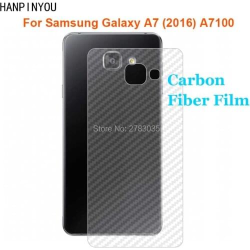 For Samsung Galaxy A7 2016 A710 A7100 5.5" Durable 3D Anti-fingerprint Transparent Carbon Fiber Back Film Rear Screen Protector