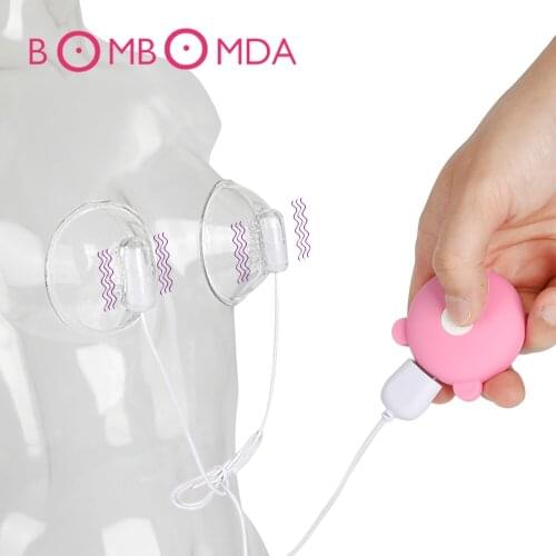 10 Modes Electric Lick Breast Enlargement Vibrator Vibrating Breast Stimulator Massager Nipple Sucker Pump Sex Toys for Woman
