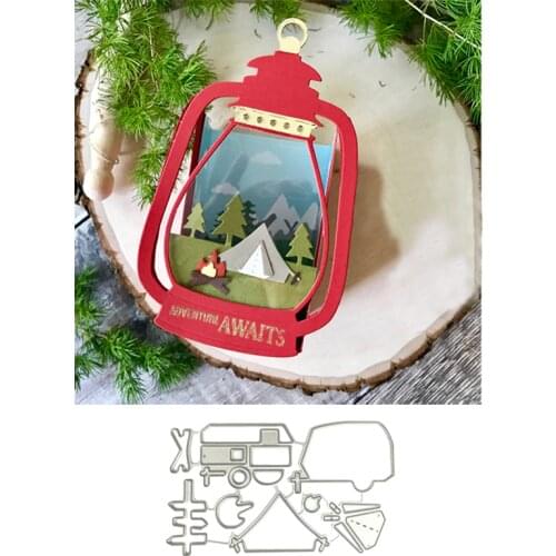 Lantern Camp Fire Metal Cutting Dies Stencil for DIY Scrapbooking Photo Album Embossing Paper Cards Decorative Crafts Die Cuts