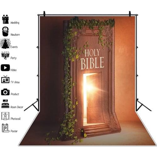 Laeacco Fairytale Holy Bible Door Light Word Jesus Christ Room Decro Photo Backgrounds Photographic Backdrops For Photo Studio