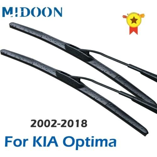 MIDOON Hybrid Wiper Blades for KIA Optima Fit Hook Arms 2010 2011 2012 2013 2014 2015 2016 2017 2018