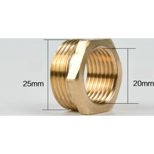 3/4" BSP Male Turn 1/2" BSP Female Brass Pipe Fitting Hex Bushing Fitting Coupler
