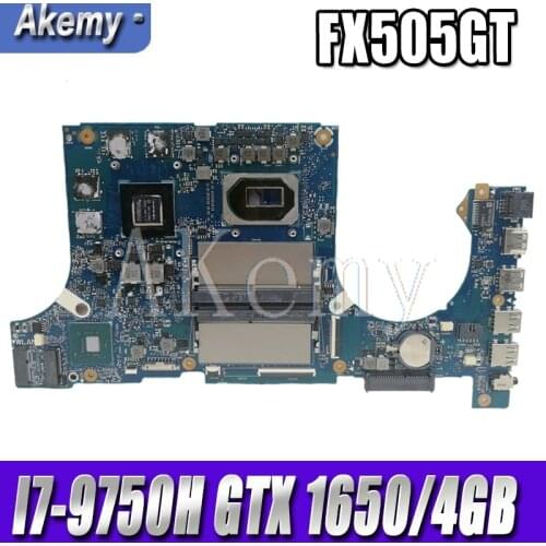Akemy Motherboard For Asus TUF Gaming FX505G FX505GT FX95GT FX95GT9750 Laptop Mainboard I7-9750H GTX 1650/4GB GDDR5