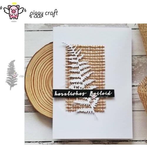 Piggy Craft metal cutting dies cut die mold Leaf strip decoration Scrapbook paper craft knife mould blade punch stencils dies