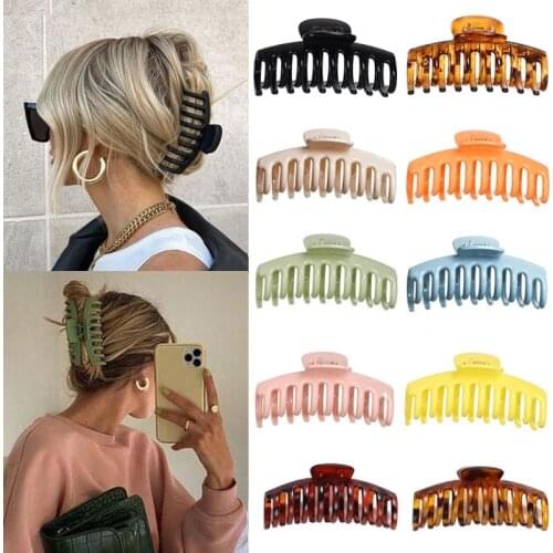Fashion Hair Claw Clips For Women Girl Large Barrette Ponytail Holder Hair Crab Make up Bath Clamps Hair Accessories Updo Clips
