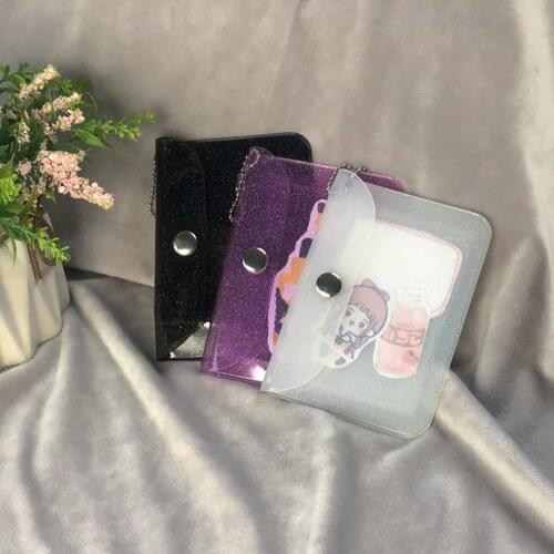 Fashion Transparent Unisex Credit Card Holder Wallet Waterproof Key Bag Photo Bag Organizer Case Id Card Holder Thin Coin Purse