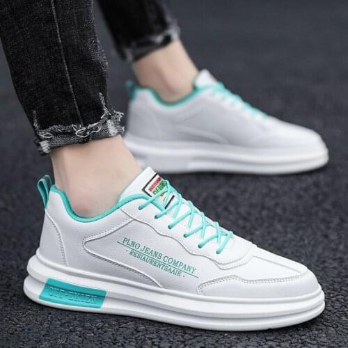 Men Shoes Student Flats Shoes Breathable Leisure Lace Up Sneakers Zapatos De Hombre White Board Shoes Men Trend Sneakers