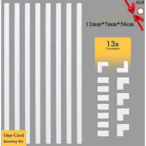 5PCS Cord Concealer One-Cord Raceway Kit Cable Cover fits 1 Cord Cable Management System for Hiding a Single Power Cord