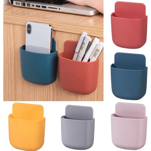 Wall Mounted Storage Box Remote Control Storage Organizer Case For Air Conditioner TV Mobile Phone Plug Holder Stand Rack Hot