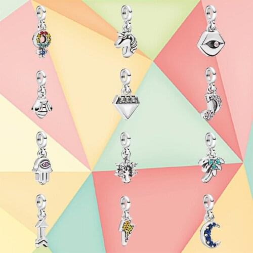 2019 new 100% 925 sterling silver energy lightning fantasy fantasy unicorn charm ME series DIY bracelet necklace threading