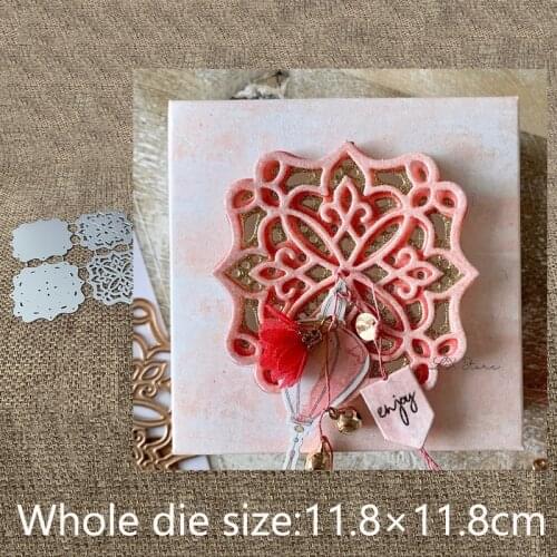 New Design Craft Metal stencil mold Cutting Dies 4pcs lace frame decoration scrapbook die cuts Album Paper Card Craft Embossing