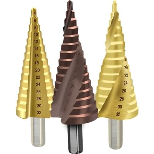 Pagoda Drill Universal Spiral Ladder Tower Reamer Stainless Steel Iron Aluminum Plate Metal Drilling Tapper Drill Bit