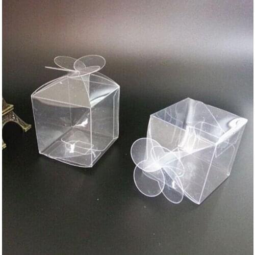 Festival supplies 4.5cm candy box bag chocolate clear gift package for Birthday Wedding Party Decor DIY plastic petal Wh