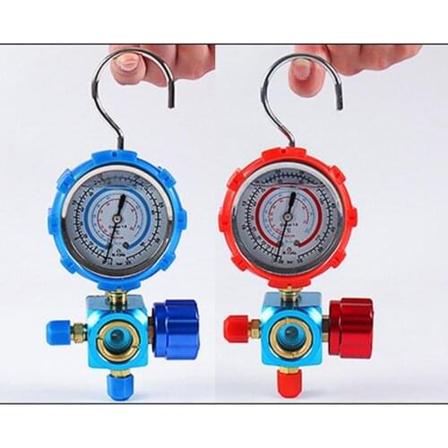 R410A R22 R134A Refrigerant High/Low Pressure Gauge 1/4 Auto Car Air Conditionin