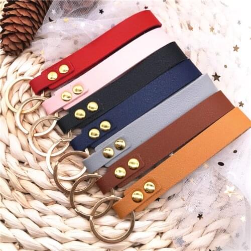 PU Lanyard for mobile phone badge keys id credit work card holder strap key ring chain keys Women Men Short Keychain USB Lanyard