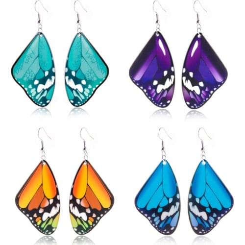 Fashion Geometric Butterfly Hanging Dangle Earrings Prevent Allergy Exquisite 316L Stainless Steel Acrylic Women Girls Earring