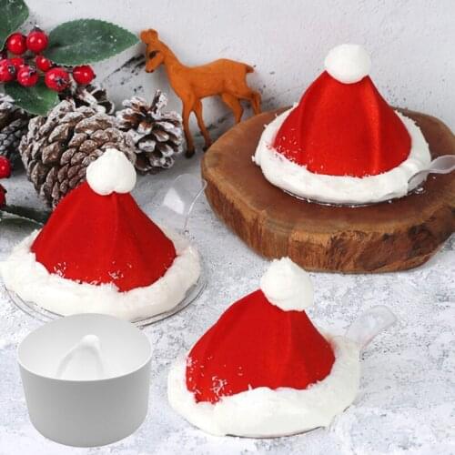 SHENHONG Party Pastry Bakeware Christmas Hat Silicone Cake Molds Decorating Baking Tools Festival Snowflake Tree Mousse Mould