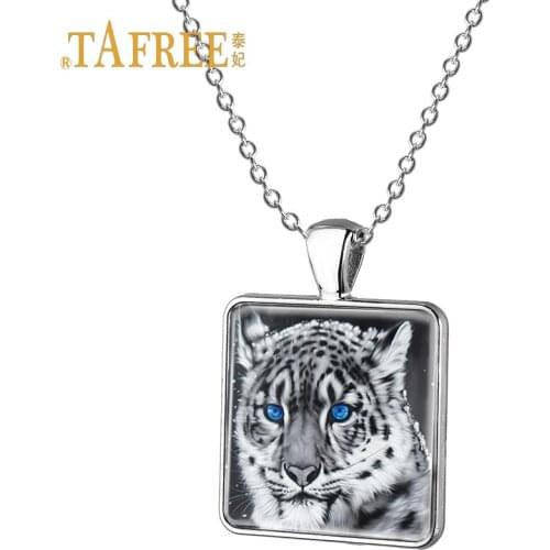 TAFREE Animal Neutral Necklaces Leopard Pendants Mens & Womens Accessories Popular Couple Pendant Necklace Jewelry AA81-25