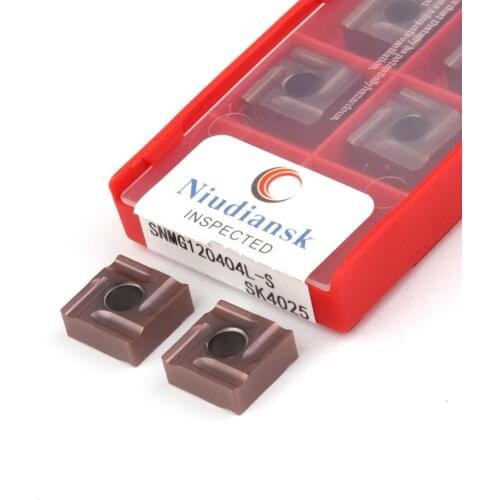 10Pc SNMG120404R-S SNMG120408L-S SNMG120404L-S SK3025 CNC Lathes Slotted Cutting Carbide Blade Machinable Steel Stainless Steel