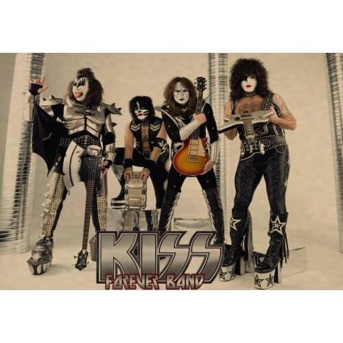 Vintage Poster Kiss band Kraft retro European and American music team star classic decorative painting retro poster A1