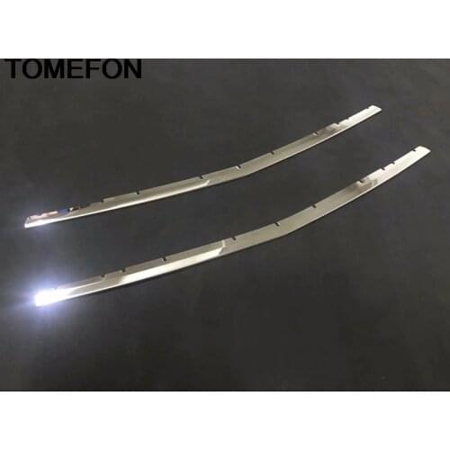 TOMEFON Exterior Accessories For Toyota Alphard AH30 2019 Sport Edition Stainless Steel Front Head Lower Air Intake Grille Trim