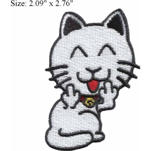 Smiling cat 2.76"high embroidery for breaking bad costume/skull patch/crystal appliques for dresses